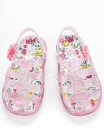LittleWoods V By Very Younger Girls Floral Glitter Jelly Sandals - Pink