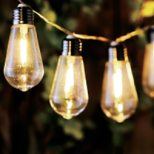 HomeBargains  Firefly: 10 Bulb Solar String Lights