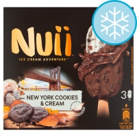 Tesco  Nuii New York Cookies & Cream Ice Cream 3X90ml
