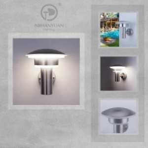 NBHANYUAN Lighting Geneva Outdoor LED Wall Light - Brushed S £9.99