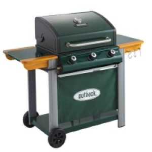 Outback Hunter 3-Burner Hybrid Gas & Charcoal BBQ - Green £299.93