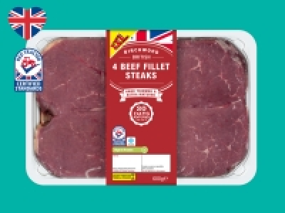 Birchwood 4 British Beef 30-Day Matured Fillet Steaks