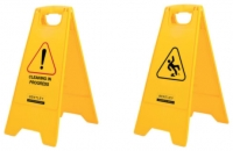 Cleaning in Progress Yellow Floor Sign