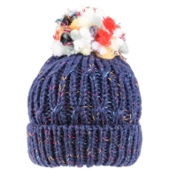 Partridges Ssp Hats And Accessories Ladies Chunky Diamond Knit Bobble Hat One Size - Cream or Na
