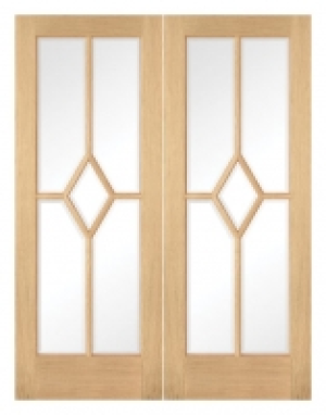LPD Internal Reims Pair Pre-Finished Solid Oak Core Door - 1