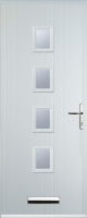 Wickes  Euramax 4 Square Left Hand White Composite Door - 840 x 2100