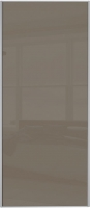 Spacepro Sliding Wardrobe Door Silver Framed Single Panel Ca