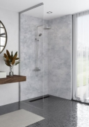 Wickes  Mermaid Elite Caliza Post Form Single Shower Panel 2420 x 12