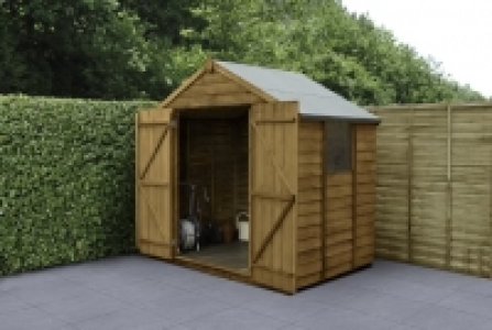 Forest Garden 7 x 5ft Apex Overlap Dip Treated Double Door S