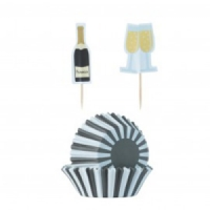 Mason Cash Prosecco Baking Case Set - Pack of 24 plus Topper £0.68