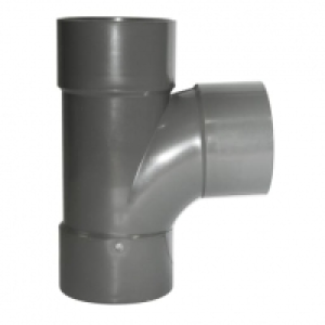 FloPlast WS22G Solvent Weld Waste 92.5 Deg Tee - Grey 32mm