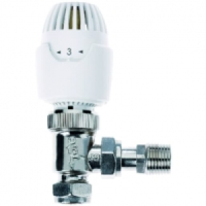 Wickes  Drayton RT212 15mm Angled Thermostatic Radiator Valve - Whit