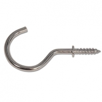 Wickes  Wickes Round Cup Hook - Zinc Pack of 4