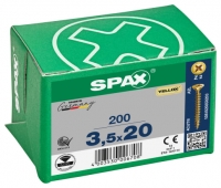 Wickes  Spax Pz Countersunk Yellox Screws - 3.5x20mm Pack Of 200