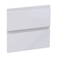 Homebase (h)532 X (w)451mm Fitted Bedroom Handleless 2 Drawer Chest Front - White