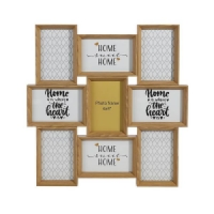 Homebase Wood Multi Aperture Frame - Oak