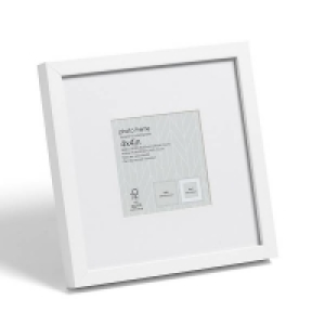Box Photo Frame - 4x4 Inch - White &pound;4.00