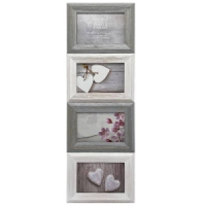 Family Washed Wood Multi Aperture Photo Frame (4)