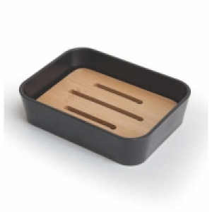 Abs Plastic, Bamboo Home Design Bambu Soap Dish - Black