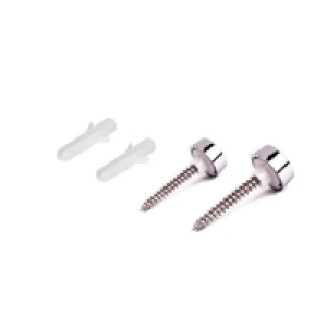 Homebase Pp & Steel Mirror Fixing Kit - 2 Screws & 2 Plugs