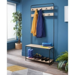 Michigan Coat Rack With Shoe Storage