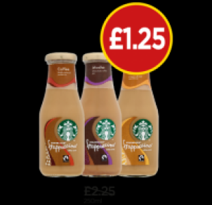 Budgens  Starbucks Frappuccino, Mocha Frappuccino, Caramel Frappuccin