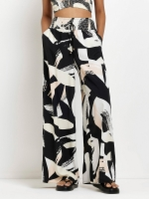 LittleWoods River Island Flared Beach Trouser - Cream