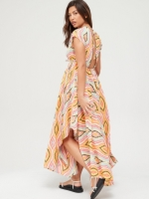 LittleWoods V By Very Sheer Beach Printed Beach Maxi Dress - Multi