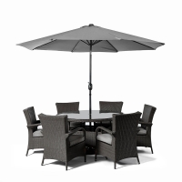 HomeBargains  The Outdoor Living Collection: Chester 6 Person Dining Set -