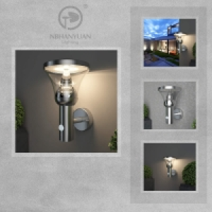 NBHANYUAN Lighting Nina Outdoor LED PIR Wall Light - Brushed £18.99