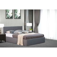 RobertDyas  Fabric Gas Lift Ottoman Bed Frame Grey Double