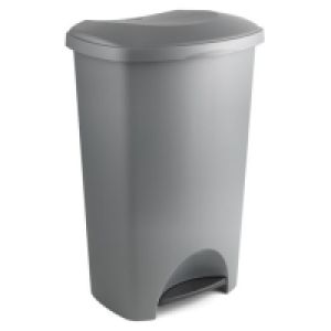 RobertDyas  Addis 50L Plastic Pedal Bin - Silver