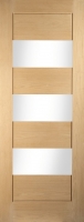 Wickes  Jeld-Wen Horizontal 3 Lite Clear Glazed Oak Internal Door - 