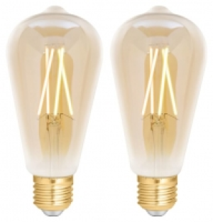 4lite WiZ Connected LED SMART E27 Filament Light Bulbs - Amb