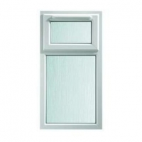 Wickes  Euramax uPVC White Top Hung Obscure Glass Casement Window - 