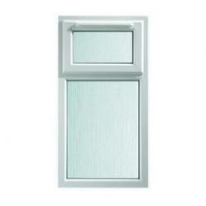 Euramax uPVC White Top Hung Obscure Glass Casement Window -