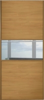 Wickes  Spacepro Sliding Wardrobe Door Fineline Oak Panel & Mirror -