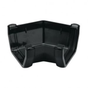 FloPlast 114mm Square Line Gutter Angle 135° - Black