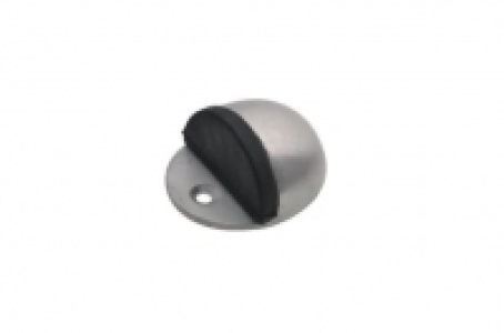 Wickes Floor Mounted Oval Door Stop - Aluminium 44mm