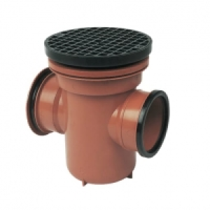 FloPlast 110mm Back Inlet Bottle Gully Circular Lid - Terrac