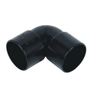 FloPlast WS10B Solvent Weld Waste 90 Deg Bend - Black 32mm