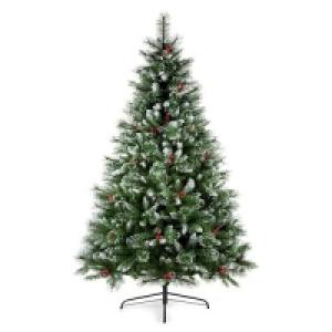 Partridges Premier Decorations Premier Artificial Christmas Tree, Snow Cap & Berries Sugar 