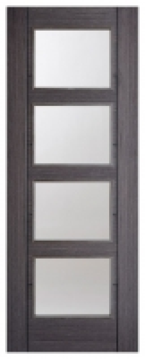 LPD Internal Vancouver 4 Lite Pre-Finished Ash Grey Solid Co