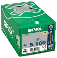 Wickes  Spax Pz Countersunk Yellox Screws - 5x100mm Pack Of 100