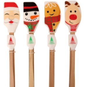 Partridges Dexam Dexam Wooden Handle Silicone Spatula - set of 2 Assorted Chr