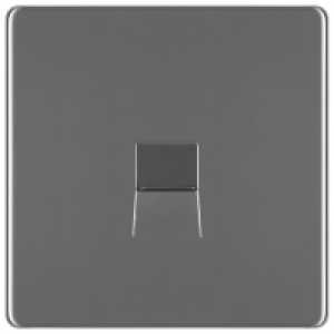 BG Screwless Flat Plate Single Master Telephone Socket, Scre