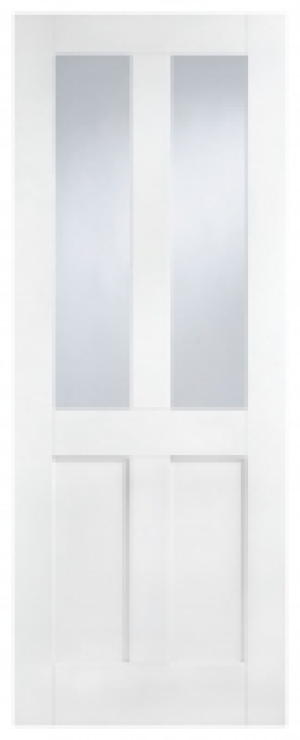 LPD Internal London 2 Lite Primed White Solid Core Door - 76