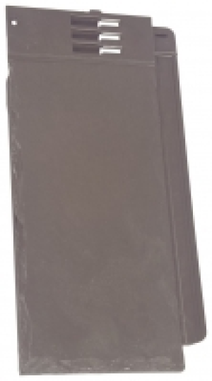 Wickes  Envirotile Plastic Lightweight Dark Brown Half Tile - 365 x 