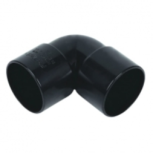 FloPlast WS11B Solvent Weld Waste 90 Deg Bend - Black 40mm