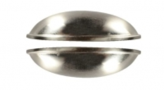 Wickes  Wickes Cup Door Handle - Brushed Nickel 84mm Pack of 2